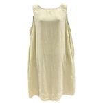 J.Jill Light Yellow Green 100% Linen Sleeveless Dress Women's Size‎ Large L Photo 1