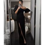 Likely  Natasha One-Shoulder Puff Sleeve Gown in Black Size US 0 Photo 1