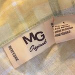 Vintage Linen Blend Shirt Dress Yellow & Green nipped waisted dress Size L Photo 8