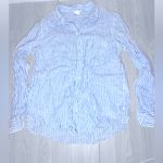 H&M Women’s Linen Striped Button Down Top Photo 2