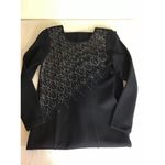 Kasper ASL x Nina Charles Knit long/SL Maxi Dress Sz. Sm Black Bejeweled Bodice Photo 3