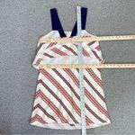 ZARA  Nautical Striped Tiered Halter Mini Dress White Red Blue Small Photo 12
