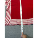 Women's Unbranded Red White Striped Knit Poncho Shrug One size fits most Photo 3