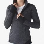 Lululemon Runderful 1/2 Zip Rulu Pullover Gray Black Thumbholes - Size 6 Photo 0