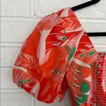 Giani Bernini Red and Green Floral Puff Sleeve Blouse Size Small Photo 7