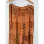 VTG Just Cruising Maxi Peasant Skirt Free Size Patchwork Floral Boho Gypsy Hip Brown Size L Photo 1