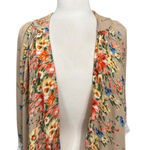Umgee  Floral Open Front Kimono Cardigan Lace Trim Boho Small Medium Photo 1