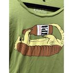 Farm Fresh Clothing Co Armadillo IPA Beer Graphic T Shirt Women's Size Medium Green Photo 3