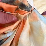 Pretty Little Thing NWT Orange Tie Dye Ruched Side Mini Skirt Sz 4 Photo 3