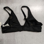 ANDIE Belmar Top Black Bikini Swimwear Bathing Suit Twisted V Neck Size L New Photo 2