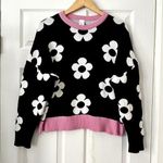 Skinny Dip London Daisy Print Sweater Sz M Black Size M Photo 0