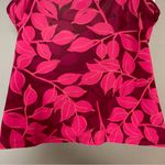 Biatta Tank Top Camisole Leaf Print Jewel Neckline Size Small 5 Pink Cami‎ Women Photo 6