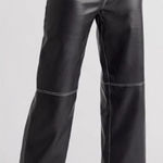 Free People  The It Factor Black Vegan Leather Pants Size 4 Photo 0
