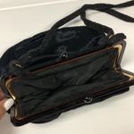 Rare Vtg hand painted by Anna‎ Steiner made in England 8” coin style purse Black Photo 6