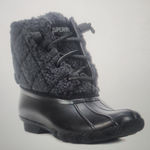 Sperry Women's Saltwater Sherpa Black Duck Boots Size 6.5 Photo 0