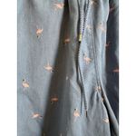 Coral Bay Womens Shorts Sz S Blue Twill Pink Flamingos Drawstring Elastic Waist Photo 5