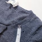 Milly of New York 100% Merino Wool Bow Gray Knit Blouse 3/4 Sleeves Photo 4