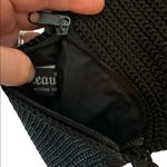 Chateau  Small Black Knit Zipper and Fold over Front Flap Mini Purse Photo 4