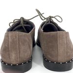 Anthropologie Liendo Yuma Derby Lace Up Shoes Brown Suede w Silver Studs Size 8 Photo 4