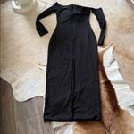 Elegant Black Dress with a huge red rose Floral Accent size large Photo 8