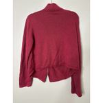 Daisy Fuentes Womens XL Sweater Cardigan Full Zip Red Mock Neck Burgundy Photo 2