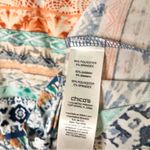 Chico's Chico’s Tie-Front Tribal‎ Crochet V Neck Top orange blue 1 Photo 4