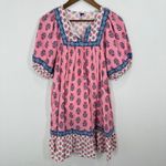 Old Navy  Pink‎ Floral Print Mini Dress Womens Small Square Neckline Boho Chic Photo 1