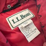 L.L.Bean Water Resistant Printed Pullover Hooded Utility Jacket Size Large Red Photo 5