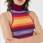 Urban Outfitters Janet Sleeveless Turtleneck Fitted Multicolor Tank Top Sz XS Photo 1