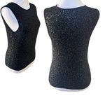 Laundry by Shelli Segal Y2K VTG. LAUNDRY SILK BLACK SEQUIN CROP TANK TOP SMALL Photo 3