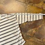 Lucky Brand  Gray White Striped Crew Neck Long Sleeve XL Photo 3