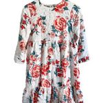Francesca's NWT  Carra Floral Babydoll Mini Dress White Pink Red Blue Size Small Photo 3