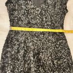 Parker  BLACK Serena Dress‎ Black Silk Sequins Mini Dress Size 4 Photo 11