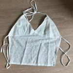 Edikted  White Halter Eyelet Tank Top Photo 0