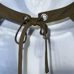 EXPRESS  Army Green Open Back W/Tie Eyelet Sleeves‎ Top NWOT XS Photo 6