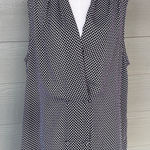 Who What Wear  Black and White Polka Dot Blouse Photo 0