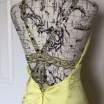 Prom Gown Embellished Straps Low Back Bodice Yellow Photo 4