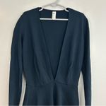 American Apparel Dark Blue Deep V-neck Long Sleeve Mini Dress Size XS Photo 2