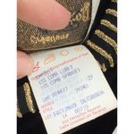 Joseph Ribkoff Vintage  Black Velvet Jumpsuit Off the Shoulder Gold Belt Size 12 Photo 7