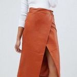 ASOS New pink suede wrap skirt by size 2 petite Photo 0