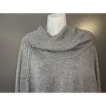 Liz Claiborne Sweater Womens 2X Gray Cowl Neck Tunic Long Sleeve Knit Pullover Photo 1