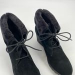 Donald Pliner Donald J Pliner Boots Women’s Sz 9.5 MAXXI Wedge Heeled Faux Fur Booties Black Photo 9