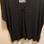 Young Fabulous and Broke  Black Gathered Front V-Neck Short Sleeve T-Shirt Size S Photo 2