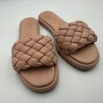 Seychelles Woven Slide Sandals Peach Leather Made in Italy Women's Size 7 Photo 4