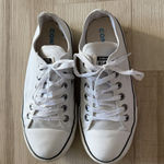 Converse  All Star Lift Platform Low White Leather Shoes Size 7 READ Photo 2
