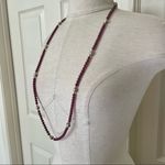 Avon Purple beaded faux Pearl long necklace Photo 6