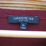 Lafayette 148 Burgundy Wool Tunic Sweater Red Size XL Photo 6