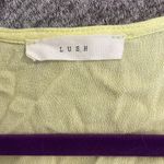 Lush Clothing Lush soft yellow top with open front lace women’s size S Photo 4