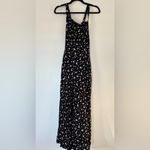 Torrid NWT  Black Floral Crepe Wide Leg Overall Neon Ditsy Jumpsuit Boho Photo 2