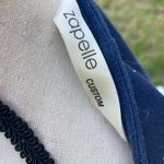 Eshakti Zapelle Custom Navy Blue Red Button Up Madras Dress Dull Skirt Retro 4X Photo 4